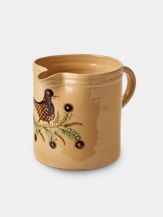 Poterie d'&Eacute;vires Birds Hand-Painted Ceramic Straight-Edge Medium Jug