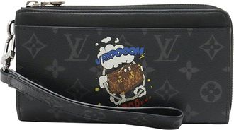 Louis Vuitton Black Monogram Eclipse Zippy Long Wallet (Authentic Pre-Loved)