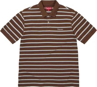 SUPREME FW26 Stripe Polo Brown SUP-FW26-090-BRN