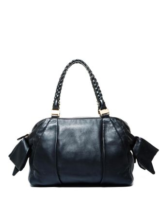 Ferragamo 2020s ribbon braided-handle shoulder bag - Nero