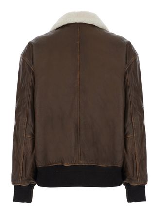 Dunst Lamb Leather A-2 Blouson Jacket - Brown