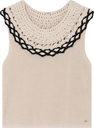 Gustav Gilet in Maglia Kanita - - Jackets - Donna - Beige - M