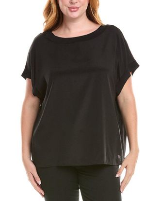 Lafayette 148 New York Plus Silk-Blend Knit Blouse