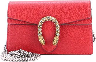 Gucci Red Sheep Leather Dionysus Bag Super Mini (Authentic Pre-Loved)