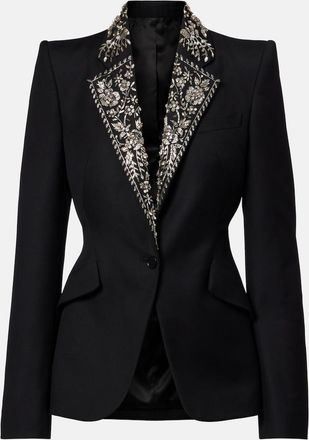 Alexander McQueen Embellished single-breasted blazer