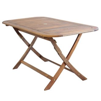 COSMA Mesa Plegable De Madera Para Picnic Mobiliario De Jard&iacute;n Exterior 150x80 Cm
