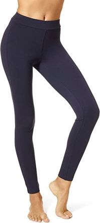 Hue Wide Waistband Blackout Cotton Leggings Womens Casual Pants Navy : XL (US Womens 16-18) 28, Spandex/Polyester/Cotton