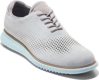 Cole Haan 2.ZeroGrand Laser Wing Derby in Ultimate Grey Suede at Nordstrom Rack, Size 10.5