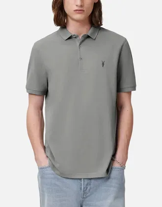 AllSaints Allsaints Mens All Saints Reform Mens Polo Shirt Summer Cotton Top - Cream - Size: 46