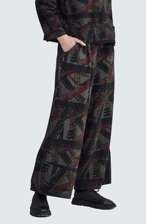 Luukaa D'Celli Fiona Voluminous Balloon Pants in Smoky Print at Nordstrom, Size 18