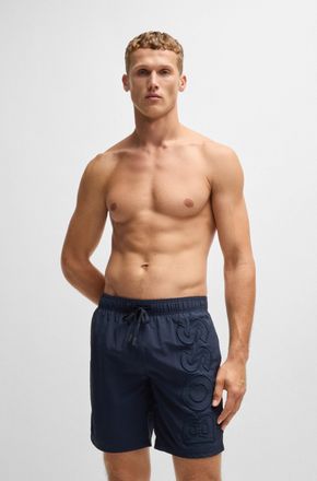 HUGO BOSS Badehose BOSS Whale, Herren, Gr. XL (54), N-Gr, blau (marine), Obermaterial: 100% Polyacryl, Badehosen Badehose
