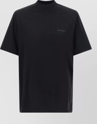 The Attico cotton mock-neck short-sleeve top
