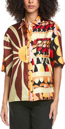 Sandro Silk Printed Shirt
