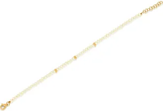 EF Collection Beaded Bracelet in 14K Yellow Gold/peridot at Nordstrom