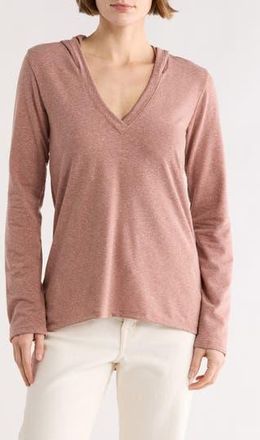 Go Couture Hooded High-Low Tunic in Brandied Melon at Nordstrom Rack, Size X-Large