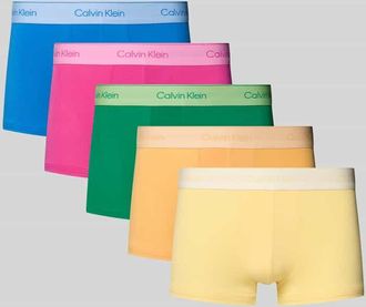 Calvin Klein Underwear Trunks im 5er-Pack mit elastischem Logo-Bund in Pink, Gr&ouml;&szlig;e XXL