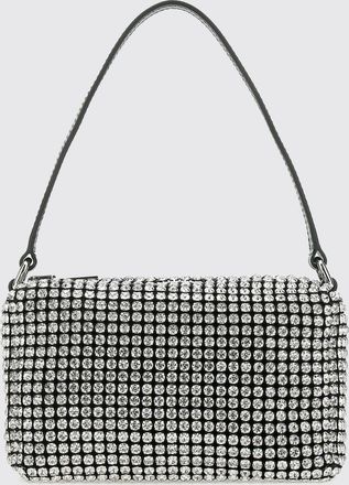 Alexander Wang Mini borsa a spalla in mesh con cristalli e logo impresso