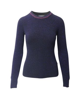 BA&SH Ba & Sh Sparkling Sweater in Midnight Blue Polyester