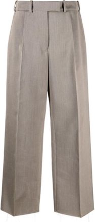 The Row Roan straight-leg trousers - women - Virgin Wool/Silk - M - Neutrals