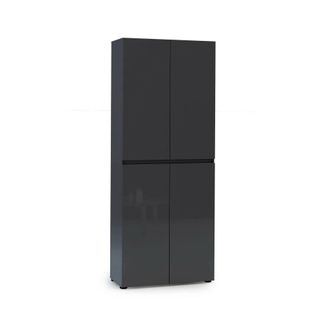 Dmora Zapatero Bellante, Mueble Para Zapatos 10 Estantes, Hecho En Italia, 34x80x200h Cm Negro Antracita