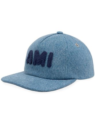 Ami logo-patch trucker cap - unisex - Cotton - OS - Blue