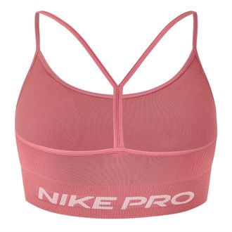 Nike Naadloze sportbeha met vulling voor dames (Pro-model) (Pioenroos)