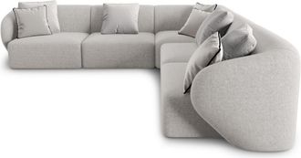 BLOOMINGLOFT 6-Sitzer Design-Ecksofa Chiara Chenille