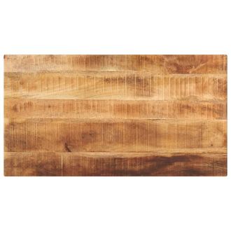 Berkfield Home Table Top 110x70x2.5 cm Rectangular Solid Wood Rough Mango in Brown
