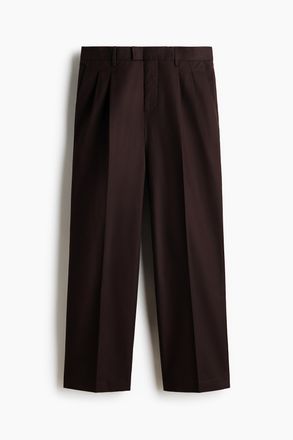H&M Elegante Hose in Loose Fit - Braun