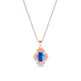 Le Vian Blueberry Sapphire Pendant set in 14K Strawberry Gold