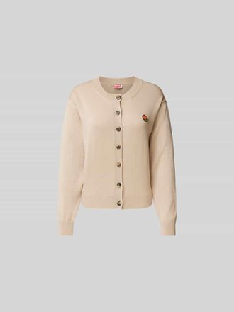 Kenzo Strickjacke mit Knopfleiste in Beige, Gr&ouml;&szlig;e XS