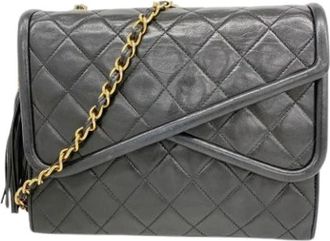 Chanel Pre-owned Cross Body Bags, female, Black, Size: ONE SIZE Pre-owned Vintage Shoulder Bag