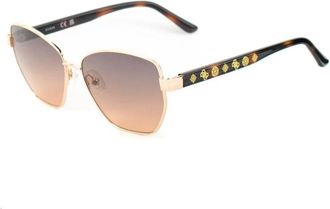 Guess Sunglasses, female, Yellow, Size: ONE SIZE Metal Frame Sunglasses