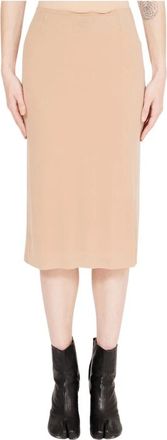 Maison Margiela Fusion Jersey Midi Rok - Dames - Kokerrokken - Beige - XS - Rokken