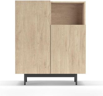 HERDASA Mueble Aparador En Melamina, Colecci&oacute;n Printed (602-1), Con 2 Puertas, En Roble