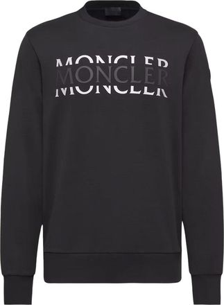 Moncler BRANDED COTTON SWEATSHIRT Size: XXL, colour: BLACK