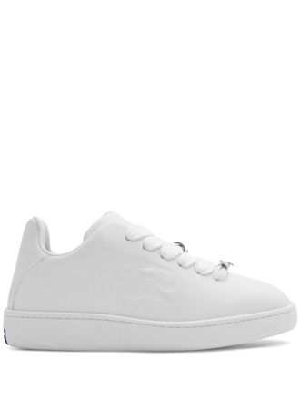 Burberry White Lace Up Sneakers