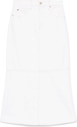 Frame Denim Gonna midi The Flounce - Bianco