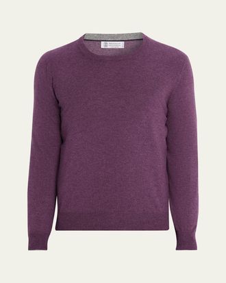 Brunello Cucinelli Mens Cashmere Crewneck Sweater