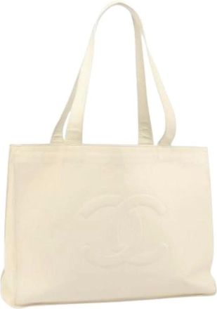 Chanel Pre-owned Tote Bags, female, White, Size: ONE SIZE Pre-owned Vintage Tote Bag
