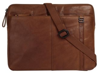 Spikes & Sparrow Dokumententasche SPIKES & SPARROW LAPTOP SLEEVE, Herren, Gr. B/H/T: 33cm x 26cm x 4cm onesize, braun (cognac), Leder, leicht gl&auml;nzend, unifarben, Tasc