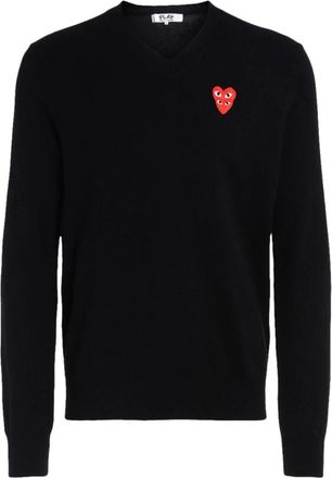 Comme Des Gar&ccedil;ons V-neck Knitwear, male, Black, Size: M V-neck Sweater