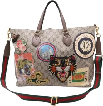 Gucci Pre-owned Borsa Tote Courrier GG Soft Supreme in Tela Rivestita Marrone - - Pre-owned - Donna - Marrone - ONE SIZE