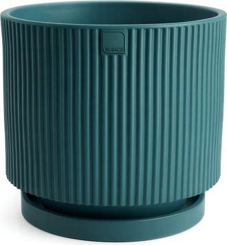 Monacis Vaso Moderno Di Design Vertigo 50 &Oslash;50 H45 In Polimero Blu Petrolio Resistente Per Interno Ed Esterno - Made In Italy - Monacis