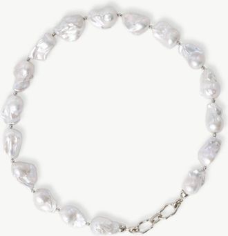 Classicharms Marina Freshwater Baroque Pearl Statement Choker Necklace in Silver at Nordstrom