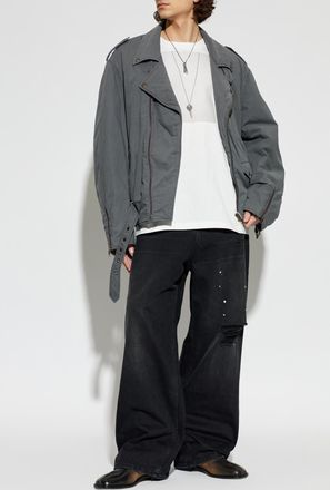 Maison Margiela Insulated Jacket With Epaulets, Mens, Grey