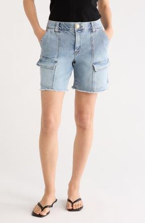 Democracy Fray Hem Cargo Shorts in Light Blue at Nordstrom Rack, Size 10