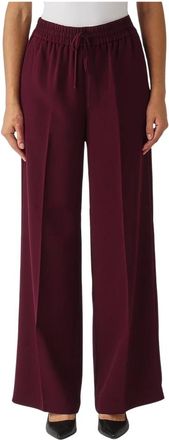 Twinset Dames, Broeken, Paars, Maat: S Poliester