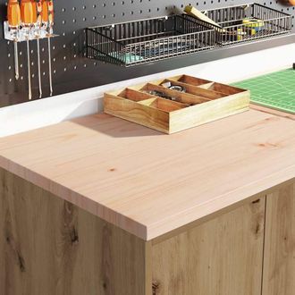 Berkfield Home Modern Garage Cabinets 2 pcs Artisan Oak Engineered Wood in Brown