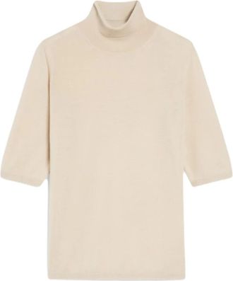 Max Mara Cecina Sweater - Dames - Coltruien - Beige - S - Wol - Truien & Vesten